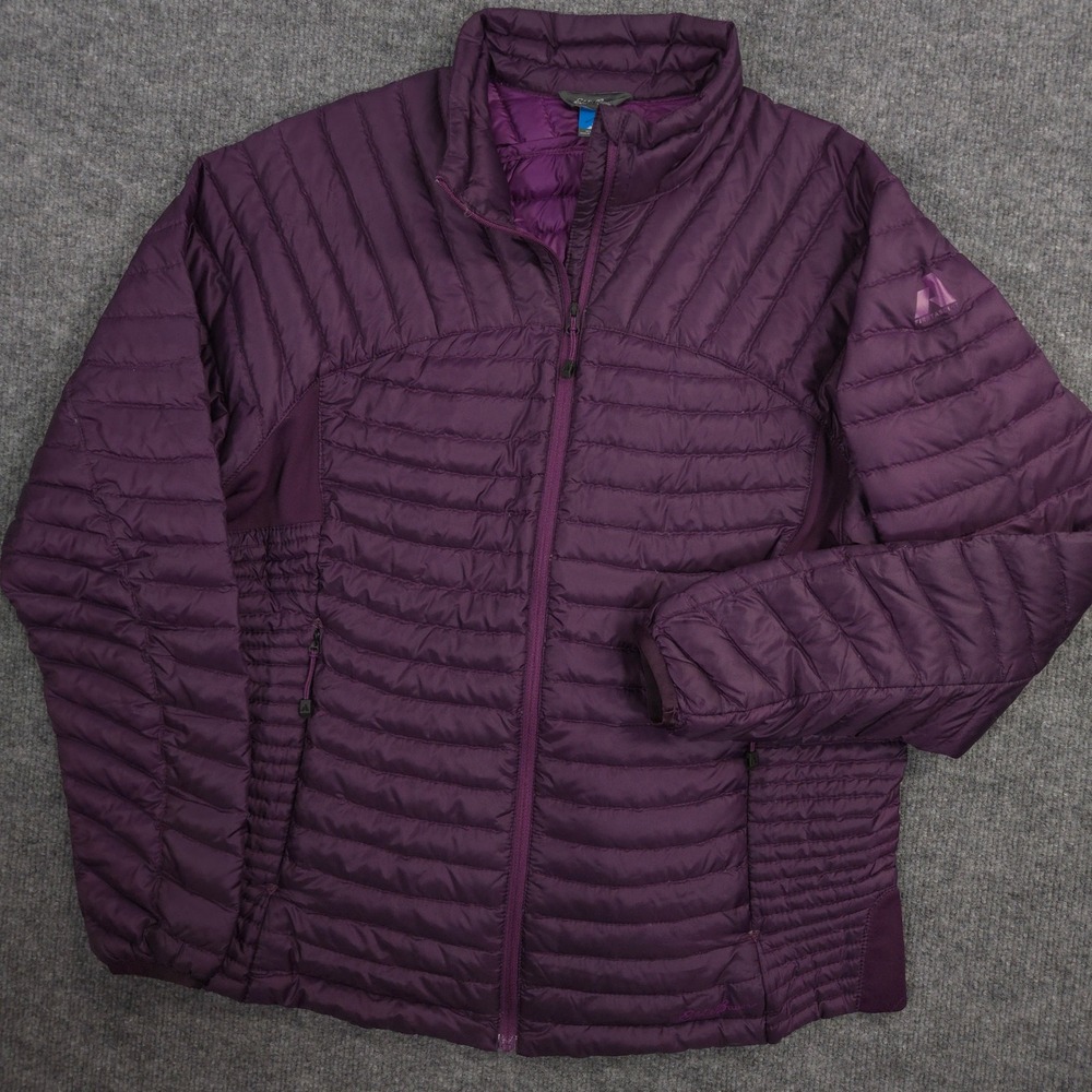 Eddie Bauer First Ascent Jacket Mens XL Purple Down Puffer Packable‎ Lightweight